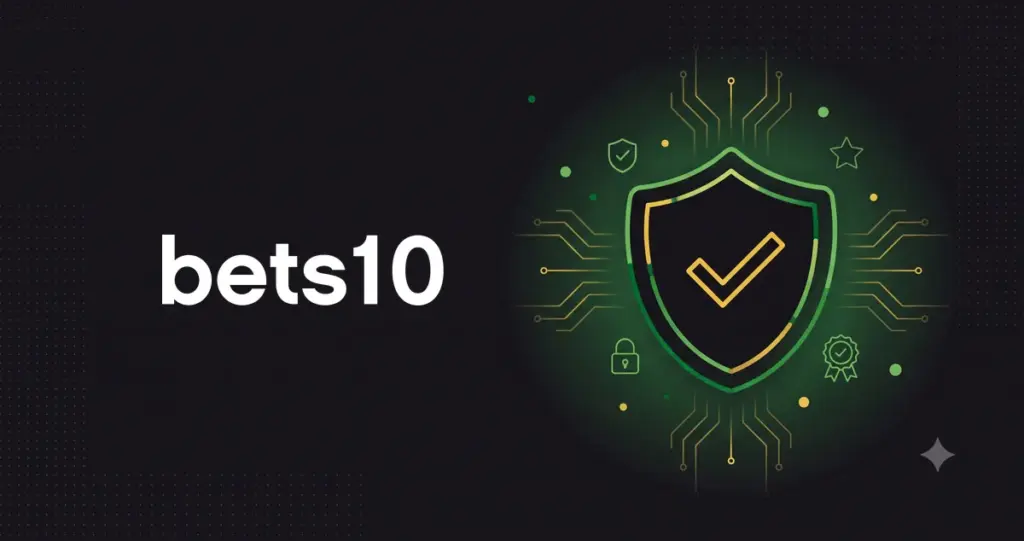 Bets10 güvenilir mi sorusunu simgeleyen onaylı güvenlik kalkanı ve güven rozetleri